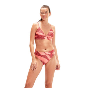 SPEEDO WOMENS PRINTED BANDED TRIANGLE 2 PC