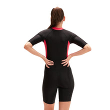 Load image into Gallery viewer, SPEEDO ASIA FIT WOMENS FRONT ZIP SHORT SLEEVELESS KNEESUIT

