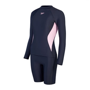 SPEEDO ASIA FIT WOMENS LONG SLEEVE RASH TOP AND JAMMER SET