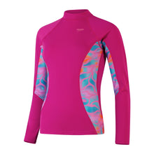 Load image into Gallery viewer, SPEEDO ASIA FIT WOMENS PRINTED LONG SLEEVE RASH TOP
