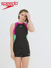 Load and play video in Gallery viewer, SPEEDO ASIA FIT WOMENS COLOURBLOCK SPLICE TANKINI
