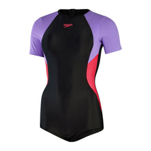 Load image into Gallery viewer, SPEEDO ASIA FIT WOMENS COLOURBLOCK SPLICE SHORT SLEEVE XTRA LOW LEG
