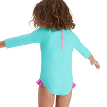 Load image into Gallery viewer, SPEEDO LONG SLEEVE FRILL 1PC - TOTS GIRL
