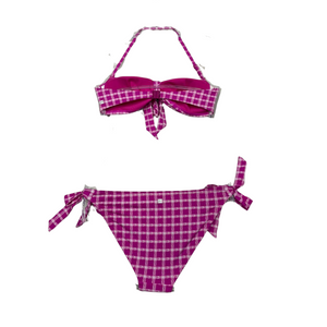 SPEEDO ASIA FIT GINGHAM VINTAGE TIE BIKINI 2-PC SET