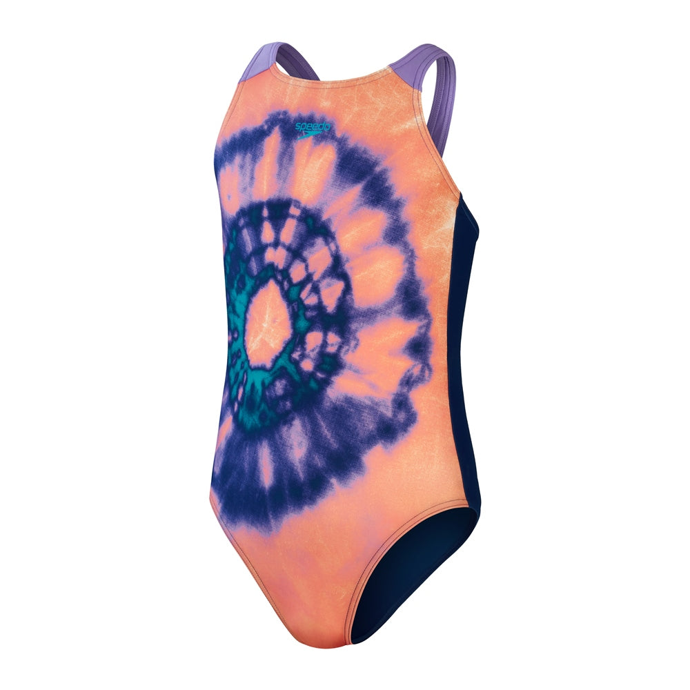 SPEEDO GIRLS PRINTED PULSEBACK SWIMSUIT - JUNIOR FEMALE