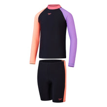 Load image into Gallery viewer, SPEEDO COLOURBLOCK RASH TOP &amp; JAMMER SET - JUNIOR UNISEX
