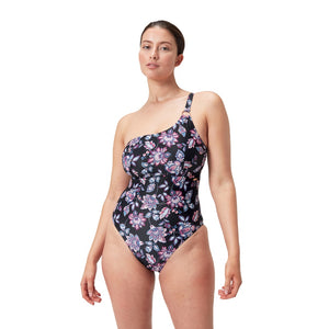 SPEEDO ASIA FIT WOMENS SHAPING PRINTED ASYMMETRIC 1 PC