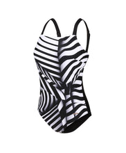 Load image into Gallery viewer, SPEEDO ASIA FIT WOMENS SHAPING PRINTED SQUARE NECK 1 PIECE
