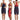 Model wearing a Speedo 3-piece bikini wrap set: raspberry print bikini with sheer navy and red wrap.