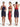 Model wearing a Speedo 3-piece bikini wrap set: raspberry print bikini with sheer navy and red wrap.