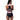 Woman in a Speedo Asia Fit Colorblock Boyleg swimsuit bottom and matching top, featuring black and muted purple panels.