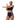 Woman in a black and grey colorblock Speedo boyleg bottom and matching top, stretching.