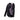 Speedo Asia Fit women's colorblock long-sleeve zip-back one-piece swimsuit in black and purple.