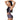 Woman in black and grey Speedo Asia Fit racerback crop top and matching high-waisted bottoms.