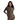 Woman in a brown Speedo Wavechasers 2.0 long-sleeve rashguard with light blue piping and front zipper.
