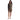 Woman in a brown Speedo Wavechasers 2.0 shaping rashguard with white piping and zipper.
