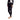 Black Speedo Wavechasers 2.0 2-in-1 swim leggings with attached shorts and white side stripe.