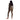 Woman in olive green Speedo Wavechasers 2.0 2-in-1 leggings with attached shorts and white stripe detail.