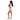Speedo Wavechasers 2.0 pink high-waisted swim bottom with white trim, worn by a woman.