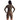 Woman in brown Speedo Wavechasers 2.0 mid-leg swim shorts with white stitching.