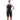 Woman in a black Speedo Fastskin LZR Pure Valor 2.0 Openback Kneeskin with white logo.
