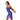 Speedo Fastskin LZR Pure Valor 2.0 Openback Kneeskin in purple with pink straps and leg panels.