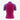 Speedo women's short sleeve rashguard in magenta and purple, with high neck and ergonomic seams.