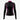 Speedo female black long sleeve sun protection zipped cardigan with pink accents and finger coverage.