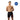 Man wearing black Speedo Medley Logo Jammer with red and grey geometric side panel.
