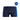 Navy Speedo Solid Splice Aquashort with blue side panels and Speedo logo, made from recycled Endurance Pro fabric.