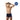 Man wearing navy Speedo Solid Splice Aquashort with blue side panels, made from recycled Endurance Pro fabric.