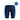 Navy Speedo Solid Splice Jammer with blue and teal side panels, Speedo logo on leg.
