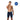 Man wearing navy Speedo Solid Splice Jammer with blue side panels, made from Endurance Pro fabric.