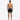 Man from behind wearing black Speedo 14" Leisure Watershorts with an elasticated waistband.