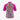 Tots girl's Speedo short sleeve suntop with a vibrant pink body and colorful all-over print on the back.