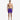 Man wearing purple SPEEDO SPORT SPLICE 16" WATERSHORT with black waistband and white drawstring.