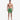 Man in SPEEDO TROPICS 18" Watershorts with green leaf print, white drawstring, and side pockets.