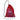 Red Speedo XL Team Mesh Bag with black drawstring, holding swim fins and gear.