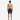 Man from behind wearing dark blue plaid Speedo 16" Watershorts with light blue lines.