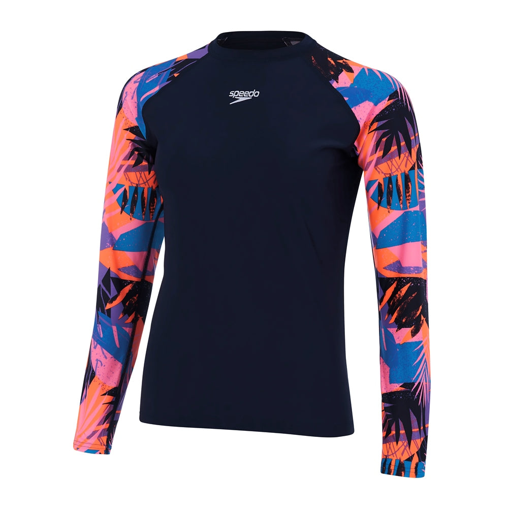 SPEEDO PRINTED LONG SLEEVE SWIM TEE (*top only)