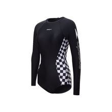 Load image into Gallery viewer, SPEEDO ASIA FIT WOMENS JETSETTER LONG SLEEVE PLACEMENT ZIP BACK

