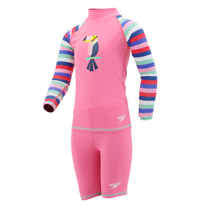 SPEEDO PERFORMANCE TOTS GIRL RASHGUARD LONG SLEEVES & SHORT SET